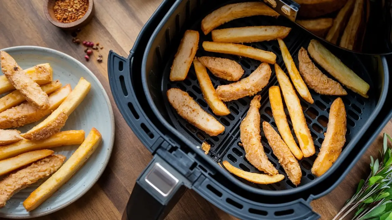 How long to heat up chicken fries in air fryer