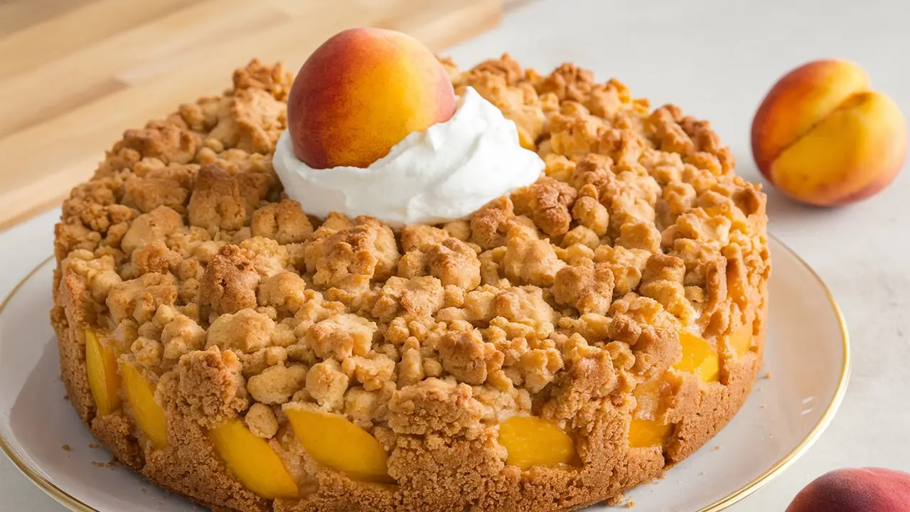 Southern Peach Crumb Cake