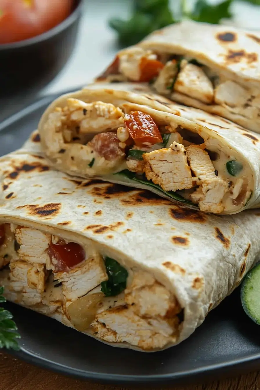 Chicken Alfredo Wraps