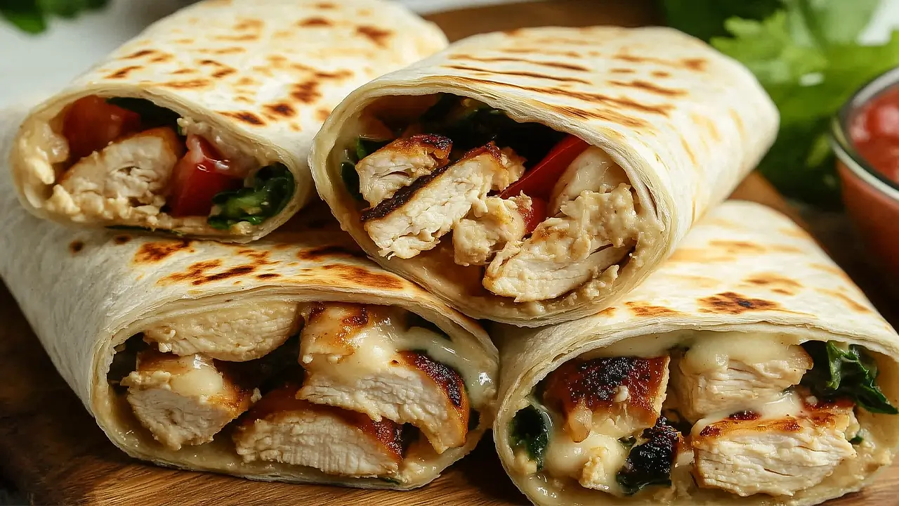 Chicken Alfredo Wraps