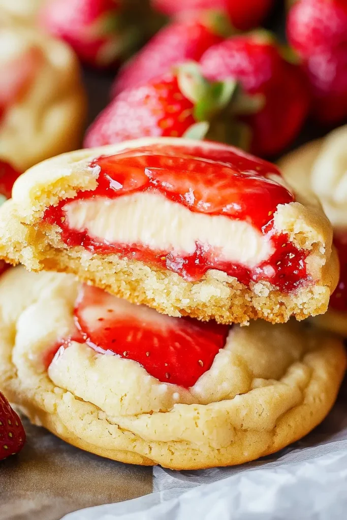 Strawberry Cheesecake Cookies