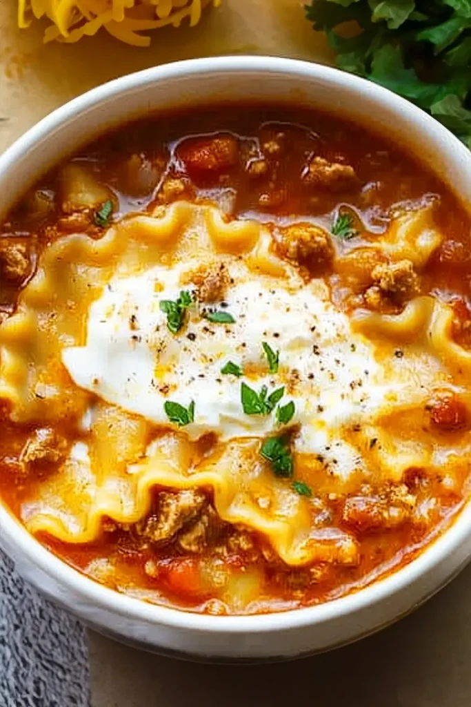 homemade lasagna soup