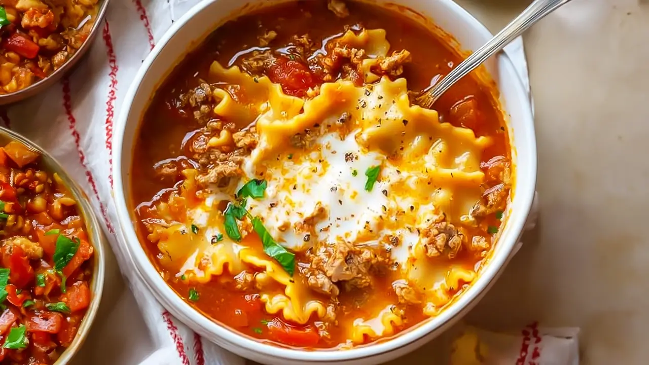 homemade lasagna soup