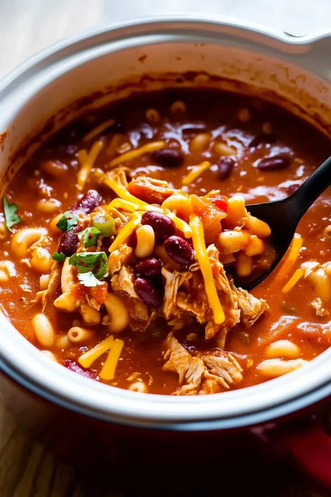 Chicken Chili Mac Slow Cooker