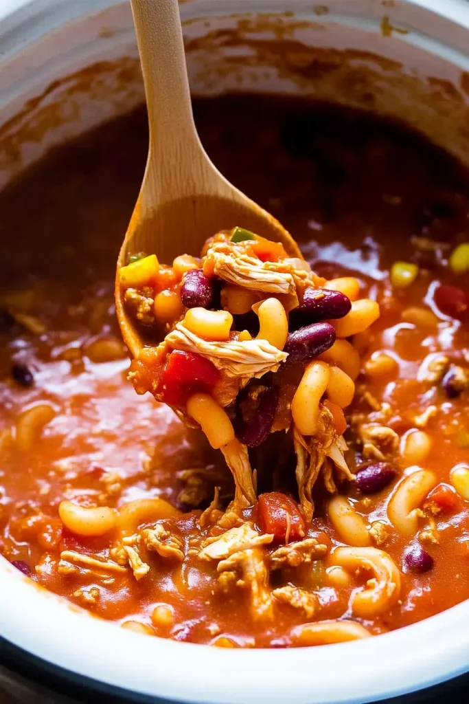 Chicken Chili Mac Slow Cooker