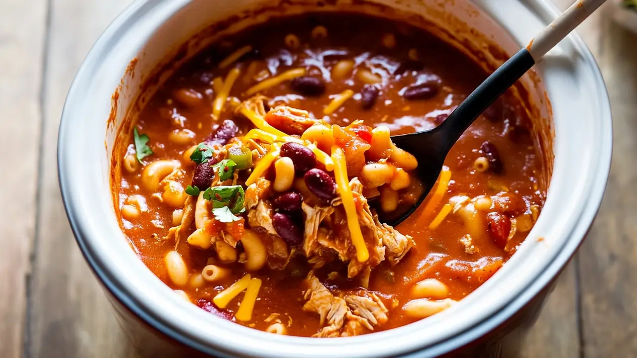 Chicken Chili Mac Slow Cooker