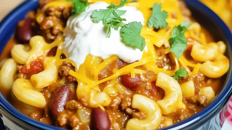 Slow Cooker Chili Mac and Cheese